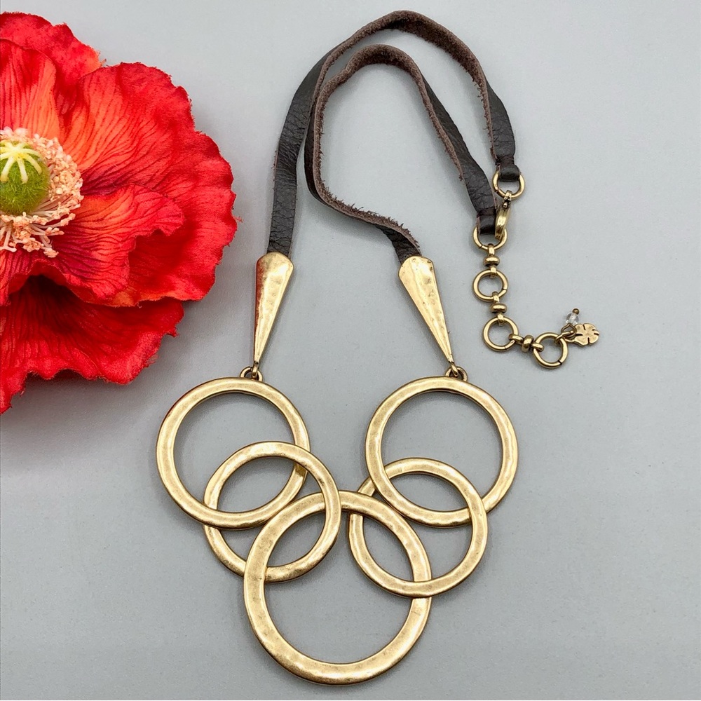 Lucky Brand Gold Circle Necklace